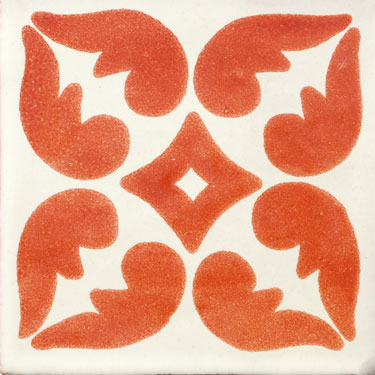 Mexican Handpainted Tile Lion Terracota 1034